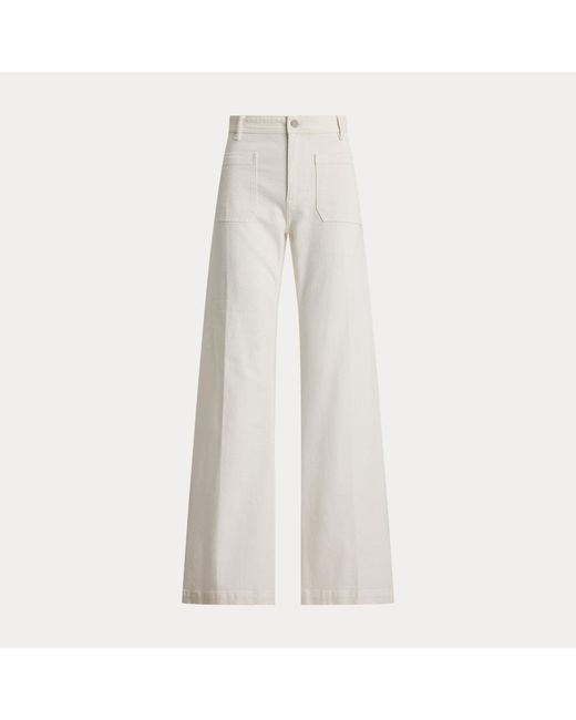 Polo Ralph Lauren White Beaton Denim Trouser