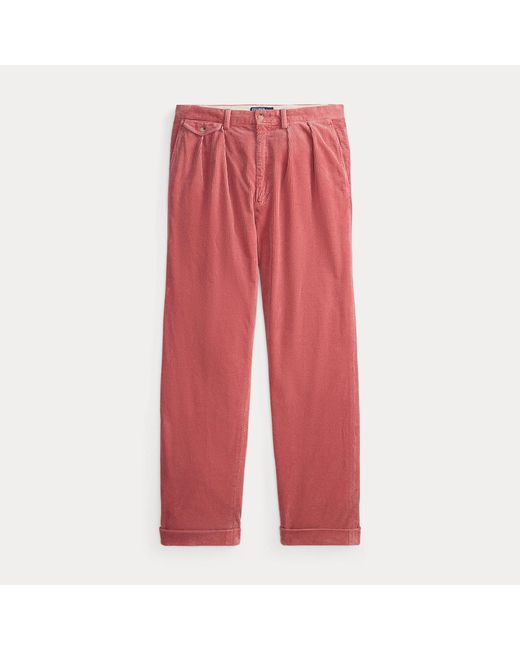 Polo Ralph Lauren Red Whitman Relaxed Fit Corduroy Trousers for men