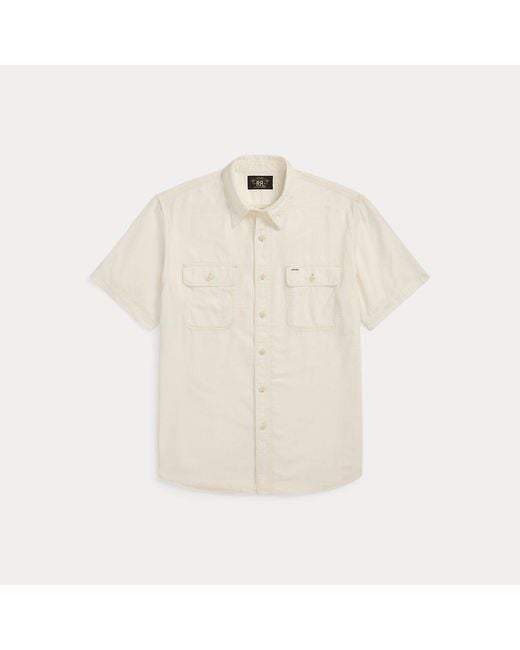 RRL Natural Selvedge-Detailed Woven Workshirt for men