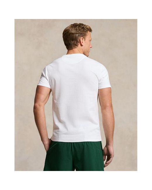 Polo Ralph Lauren Custom-Slim-Fit T-Shirt Wimbledon in White für Herren