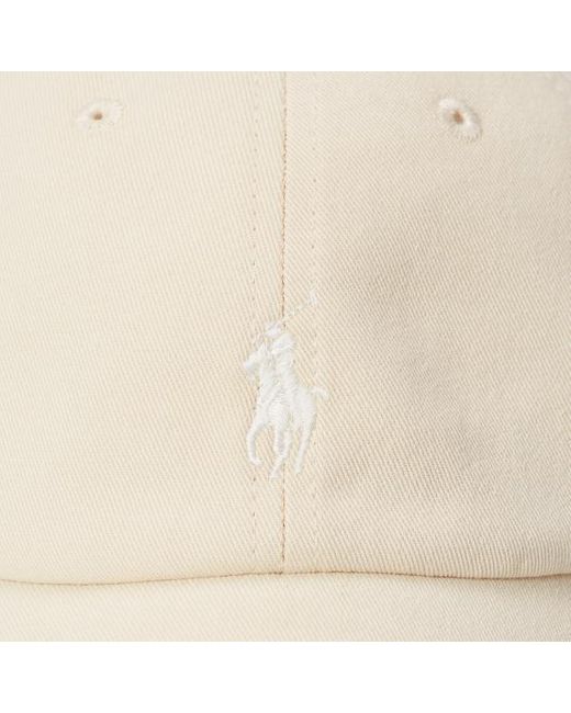 Cappellino in twill di cotone di Polo Ralph Lauren in Natural