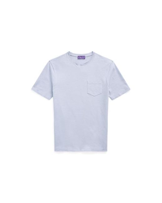 Ralph Lauren Purple Label Piqué-T-Shirt mit Tasche in Blue für Herren