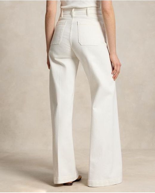 Polo Ralph Lauren White Beaton Denim Trouser