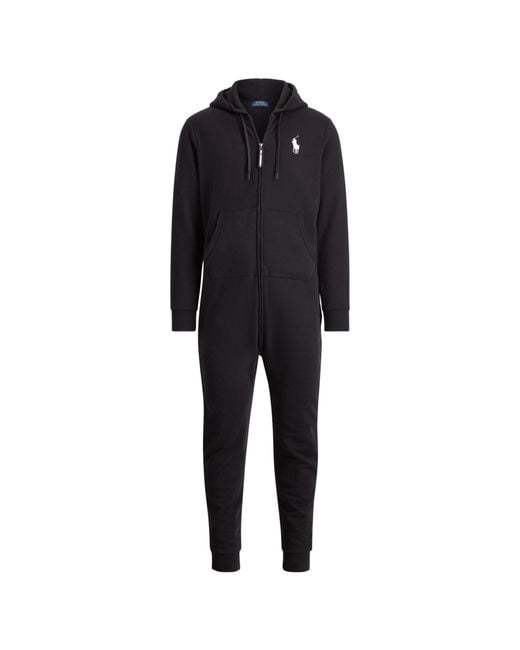 Polo Ralph Lauren Black Cotton-blend-fleece Jumpsuit for men