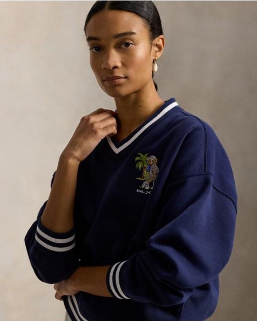 Jersey Con Cuello De Pico Y Polo Bear Ralph Lauren de color Blue