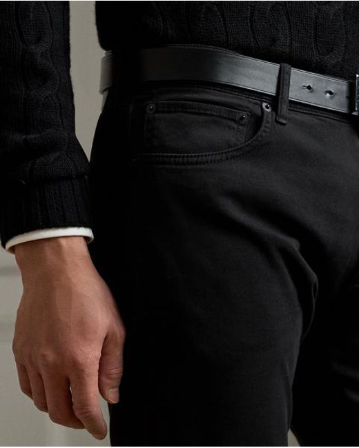 Ralph Lauren Black Slim Fit Stretch Twill Pant for men