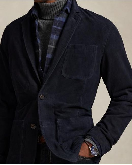 Polo Ralph Lauren Black Suede Jacket for men