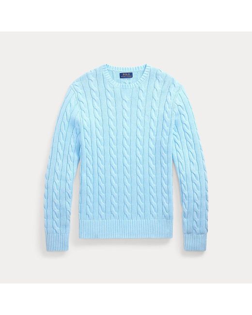 Ralph Lauren Baumwollpullover Mit Zopfmuster in Blue für Herren