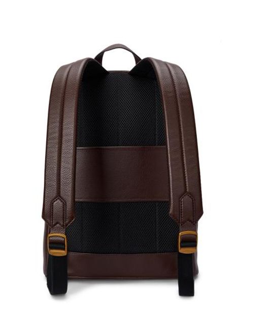 Polo Ralph Lauren Brown Pebbled Leather Backpack for men