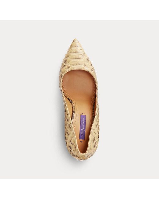 Ralph Lauren Ralph Lauren Armissa Python Pump in Metallic | Lyst