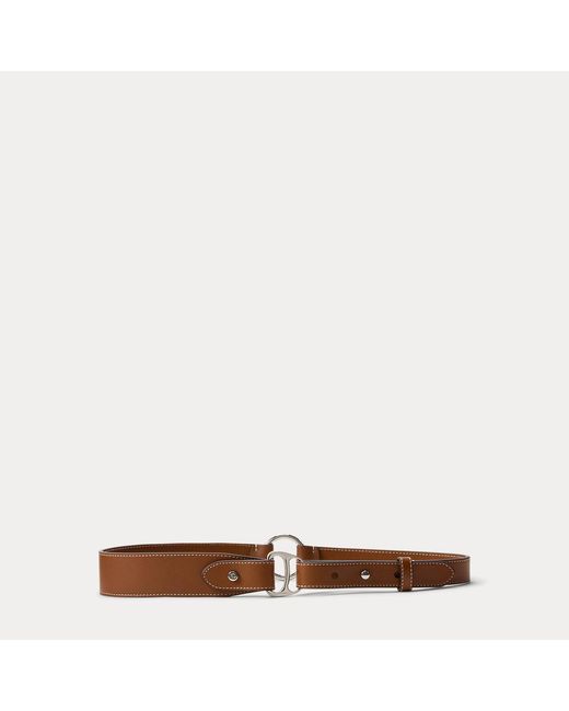 Ralph Lauren Brown Equestrian D-Ring Leather Belt
