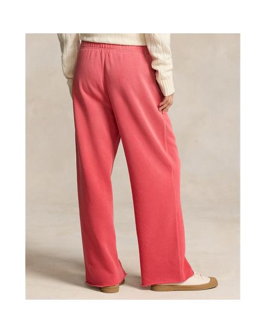 Pantalón deportivo de felpa con logotipo Ralph Lauren de color Pink