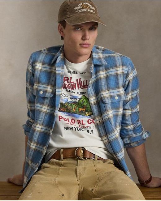 Polo Ralph Lauren White Classic Fit Jersey Graphic T-Shirt for men