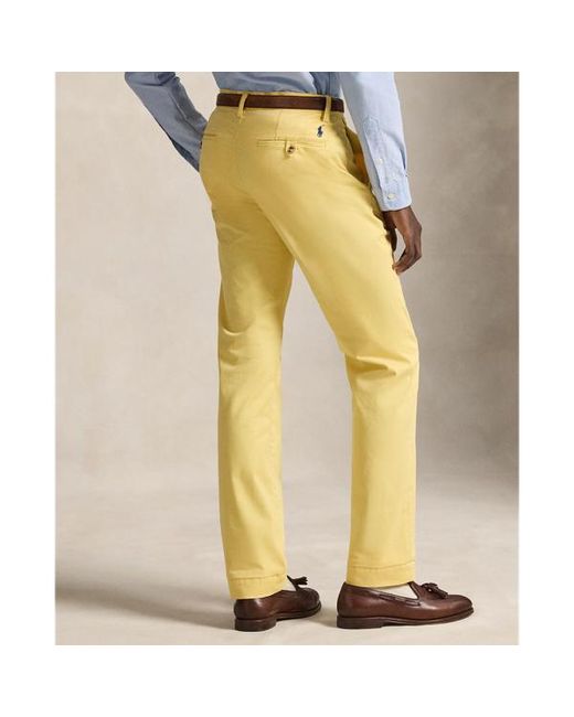 Pantaloni Bedford stretch Straight-Fit di Polo Ralph Lauren in Yellow da Uomo