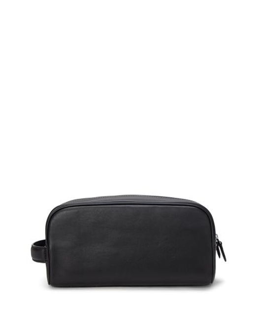 Polo Ralph Lauren Black Smooth Leather Travel Case for men
