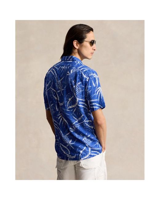 Polo Ralph Lauren Blue Classic Fit Hoffman Print Camp Shirt for men