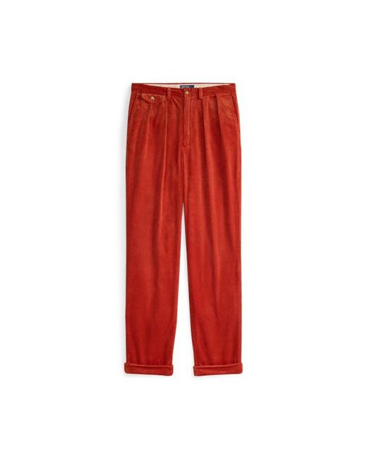 Ralph Lauren Red Whitman Relaxed Fit Corduroy Pant for men