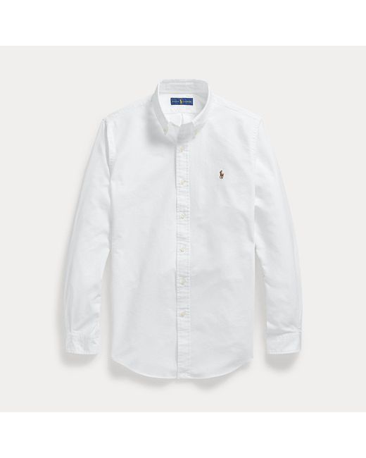 Polo Ralph Lauren White Custom Fit Oxford Shirt for men