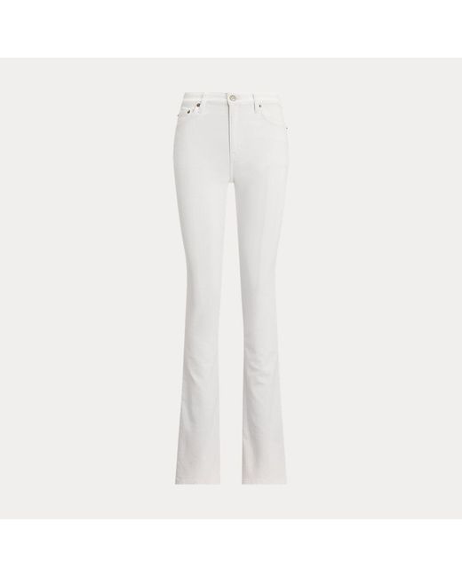 Jeans boot cut de tiro alto Lauren by Ralph Lauren de color White