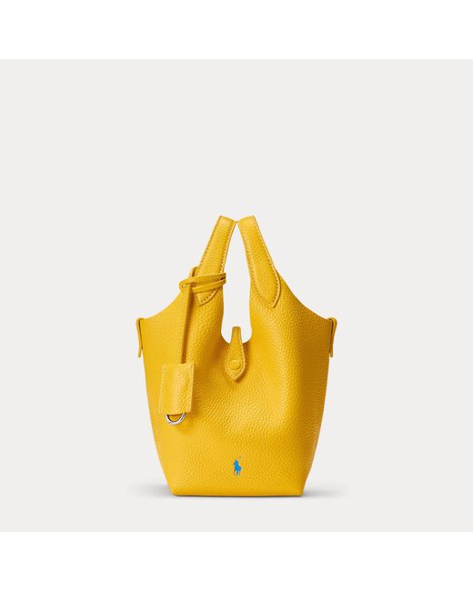 Polo Ralph Lauren Blue Polo Play Small Leather Tote & Crossbody