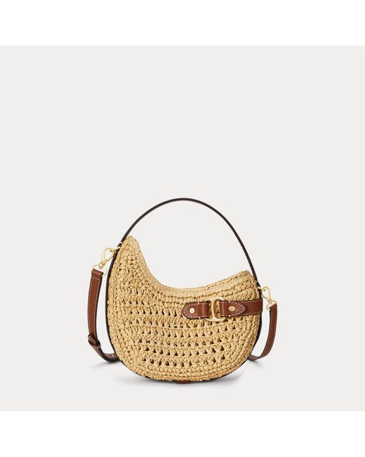 Ralph Lauren Tasha Kleine Crossbodytas Van Stro in het Multicolor
