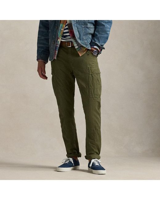 Polo Ralph Lauren Green Slim Fit Canvas Cargo Pants for men