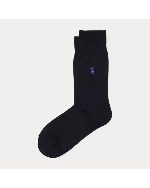 Polo Ralph Lauren Blue Pony Flat-Knit Trouser Socks for men