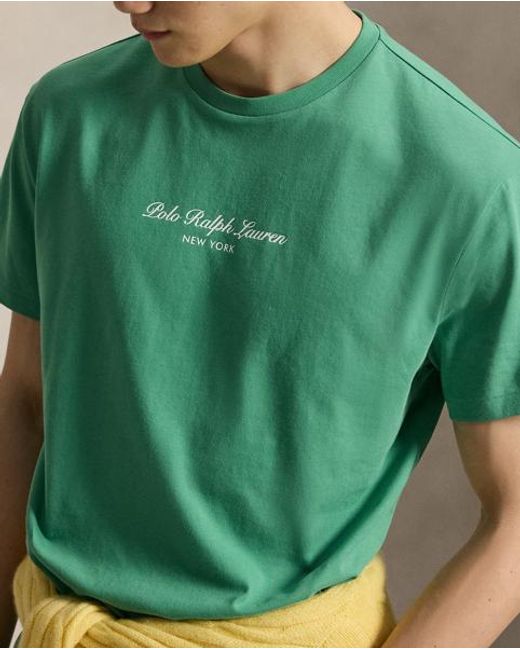 Polo Ralph Lauren Green Classic Fit Logo Jersey T-Shirt for men