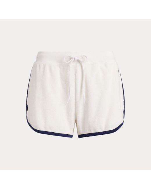 Polo Ralph Lauren White Terry Drawstring Shorts