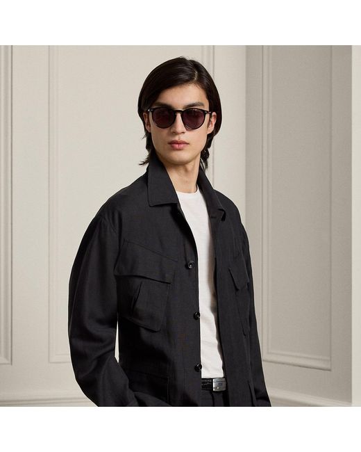 Ralph Lauren Black Silk-Linen Field Jacket for men