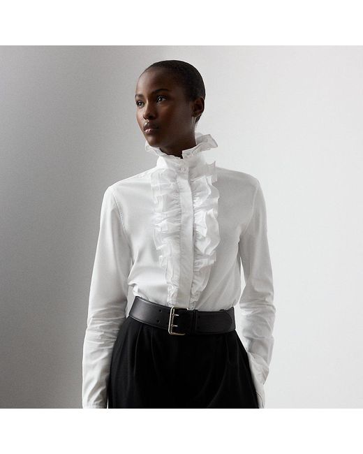 Camicia Dolley in popeline di cotone di Ralph Lauren in White