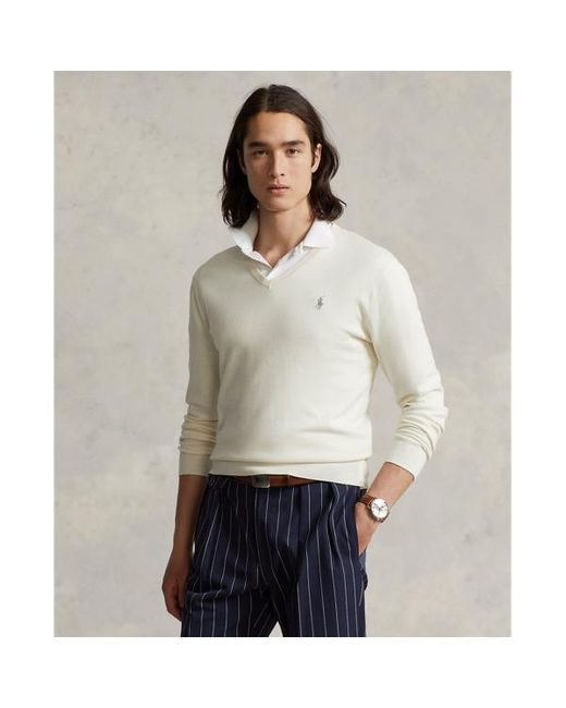Polo Ralph Lauren Gray Slim Fit Textured Cotton Jumper for men