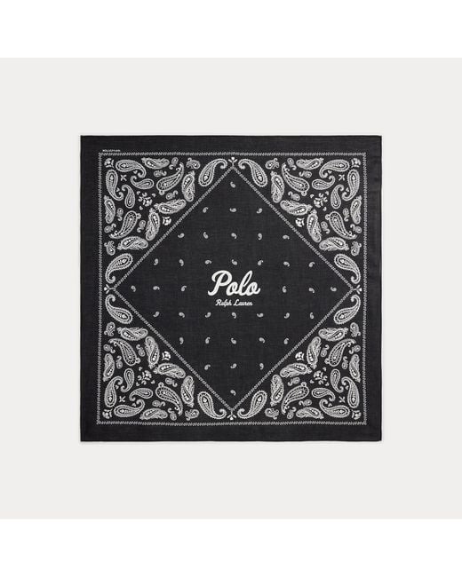 Polo Ralph Lauren Black Logo Cotton Bandana