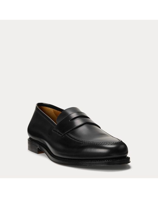 Polo Ralph Lauren Black Maestra Calfskin Penny Loafer for men
