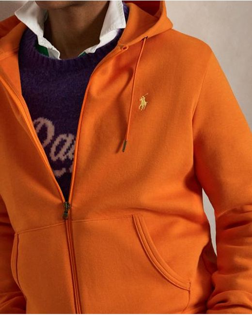 Polo Ralph Lauren Orange Double-Knit Full-Zip Hoodie for men