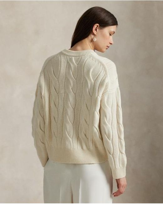 Jersey De Cachemira Y Lana Polo Ralph Lauren de color Natural