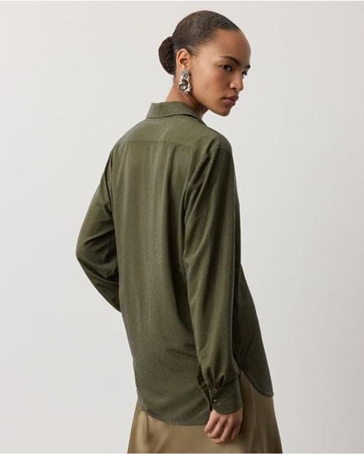 Ralph Lauren Green Adrien Relaxed Fit Embellished Shirt