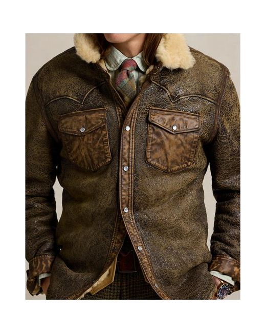 Polo sheepskin jacket outlet