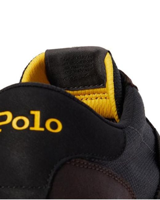 Polo Ralph Lauren Blue Train 89 Suede-Panelled Trainer for men