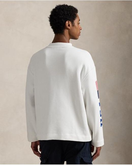 Polo Ralph Lauren White Flag Fleece Mockneck for men