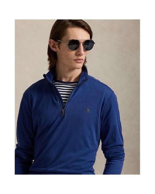Pullover in interlock tecnico di Polo Ralph Lauren in Blue da Uomo