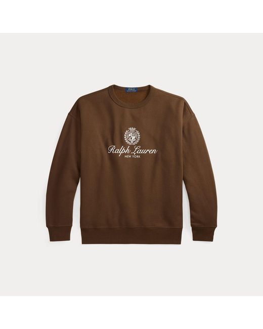 Polo Ralph Lauren Brown Relaxed Fit Fleece Graphic Sweatshirt for men