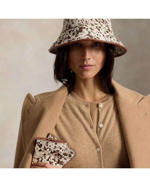 Polo Ralph Lauren Brown Haircalf Bucket Hat