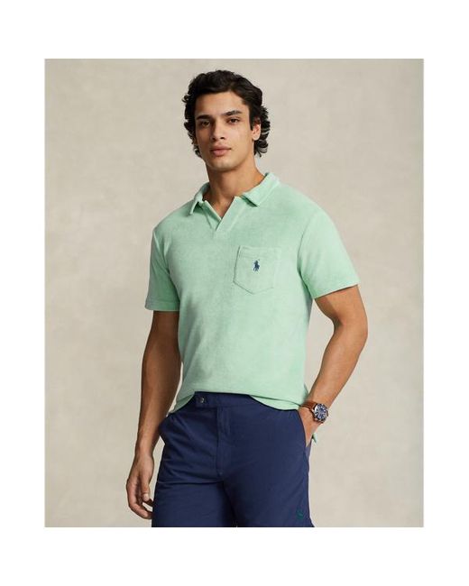 Polo Ralph Lauren Custom Slim Fit Badstof Polo-shirt in het Green voor heren