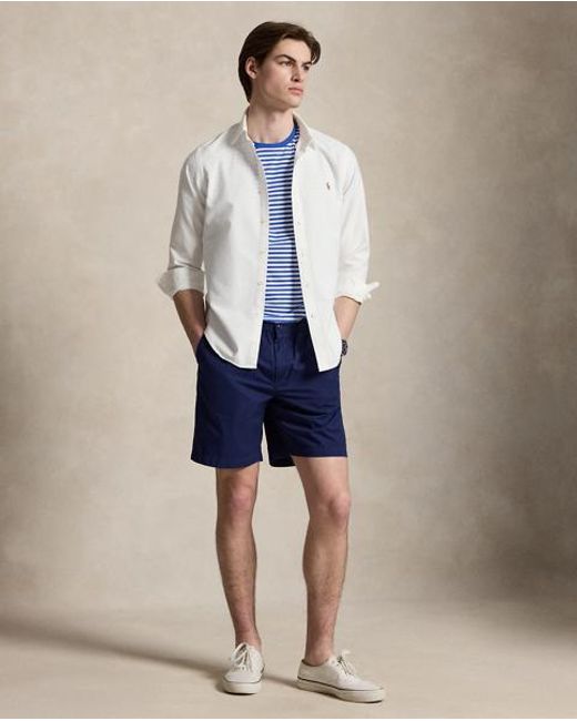 Polo Ralph Lauren Blue Custom Slim Fit Striped Jersey T-Shirt for men