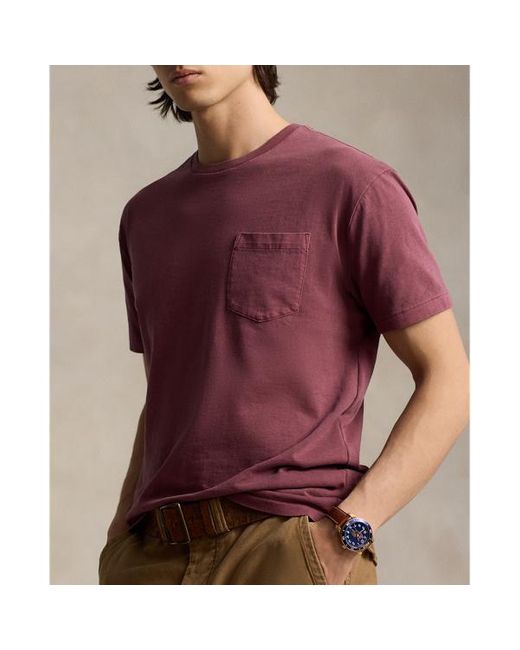 Polo Ralph Lauren Purple Classic Fit Jersey Pocket T-shirt for men