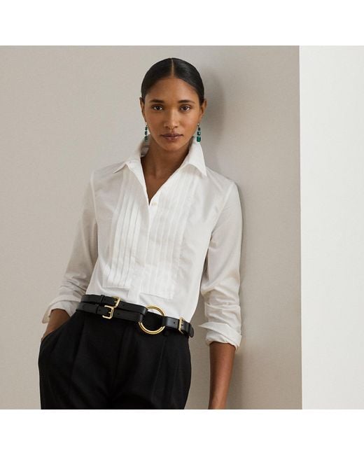 Ralph Lauren Gray Baumwollhemd Mit Latz