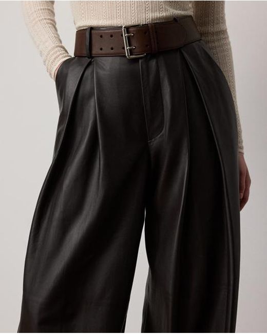 Ralph Lauren Black Hose Kelsie Aus Lammleder