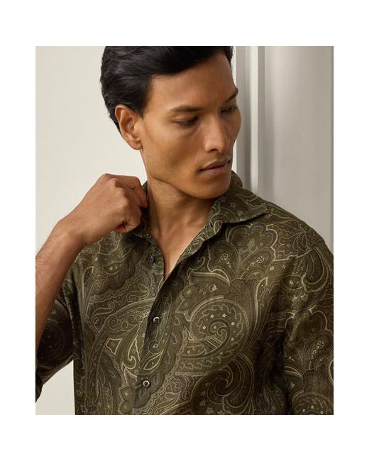 Ralph Lauren Green Ralph Lauren Paisley-Print Linen Shirt for men