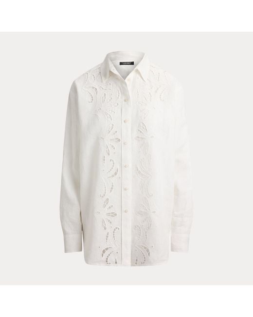 Ralph Lauren Natural Eyelet Linen Shirt